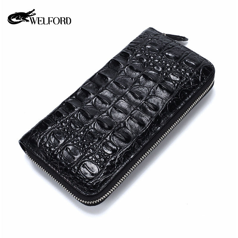 Men's crocodile patterned handbag wallet