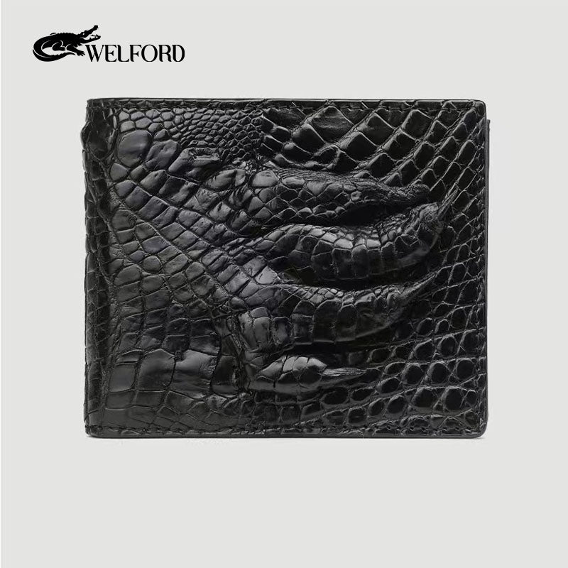 New men's business crocodile leather wallet