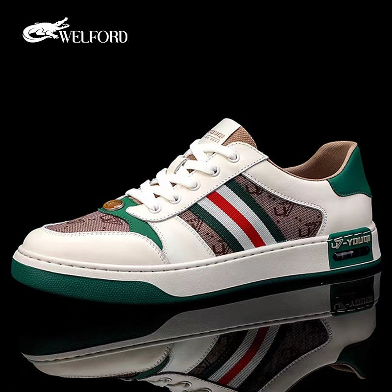 New style leather breathable casual sneakers
