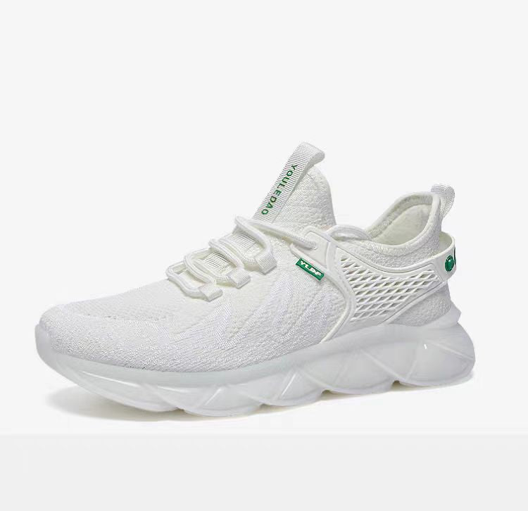 Breathable mesh soft sole fly knit casual mesh shoes