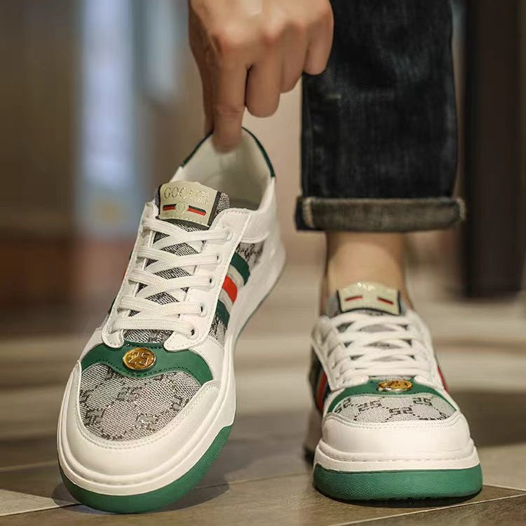 New style leather breathable casual sneakers