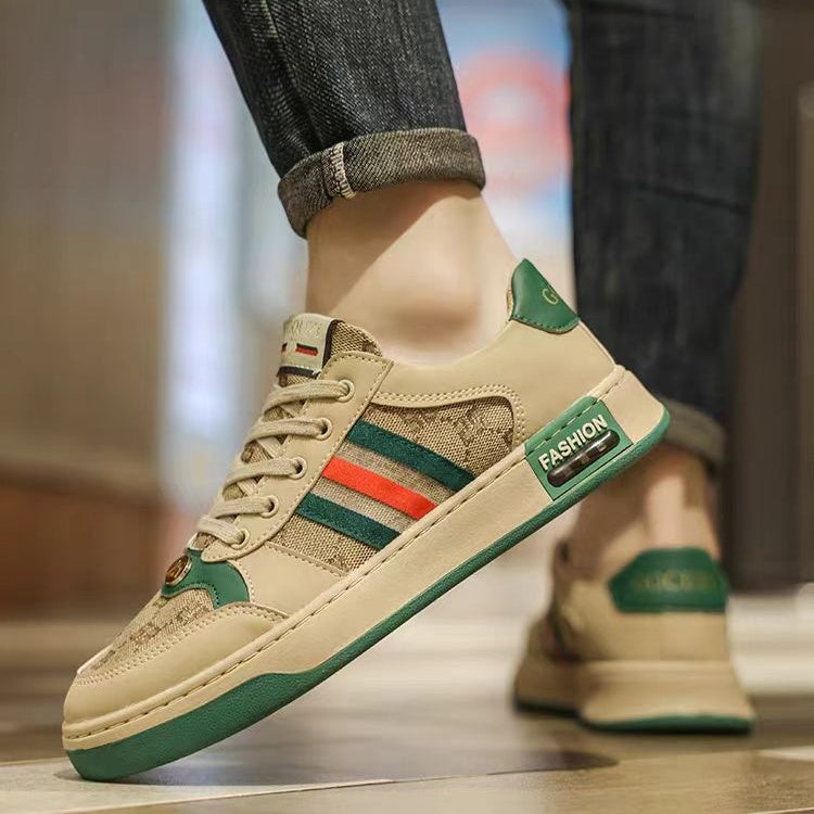 New style leather breathable casual sneakers