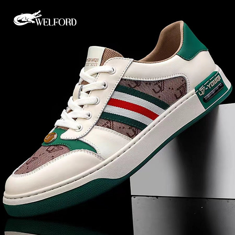 New style leather breathable casual sneakers