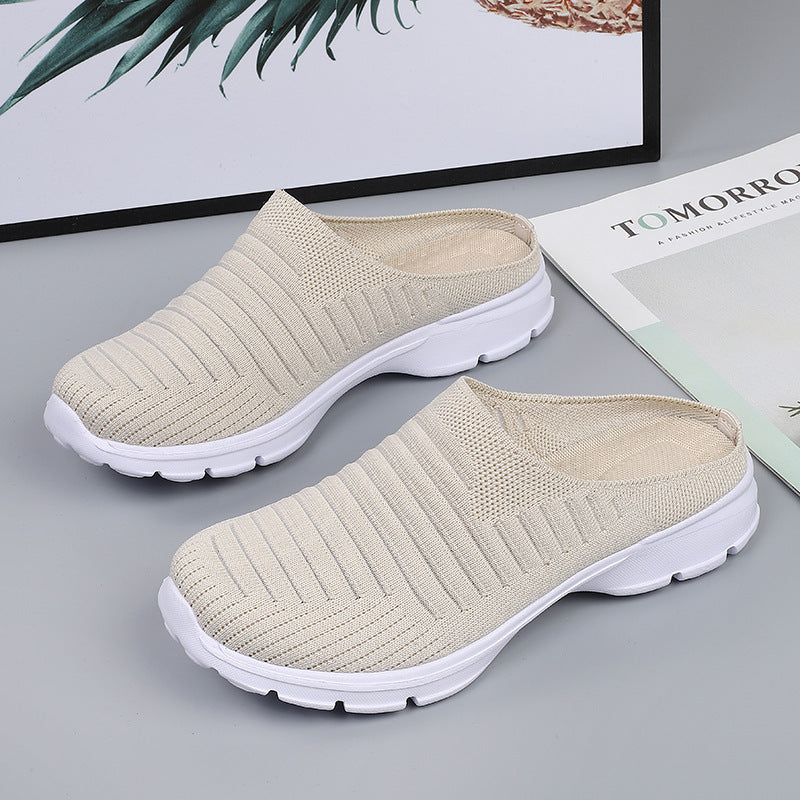 Men'S Breathable Comfortable Light Half Slippers