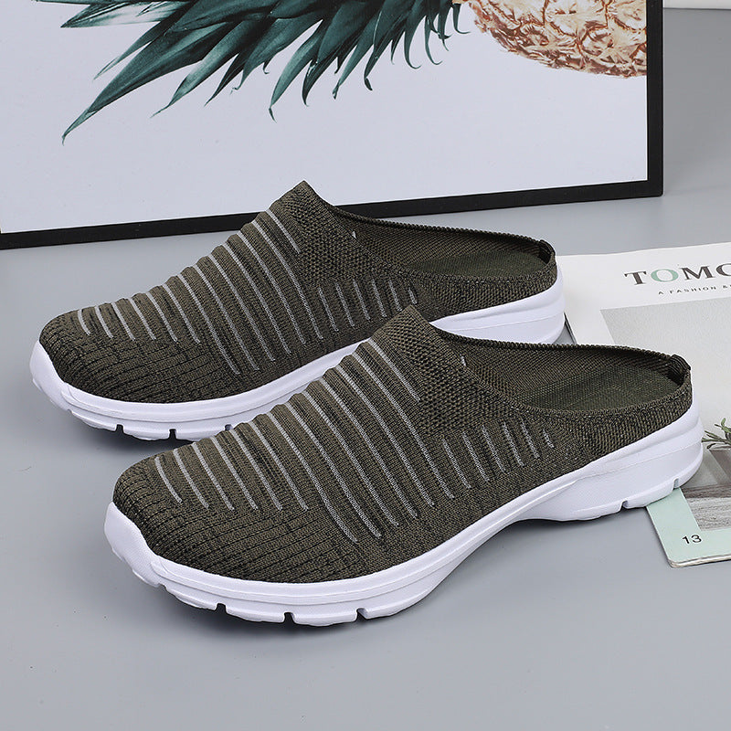 Men'S Breathable Comfortable Light Half Slippers
