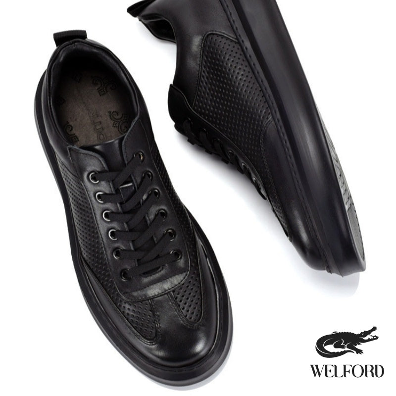 Italian Handmade Breathable Old Money Style Leather Sneakers