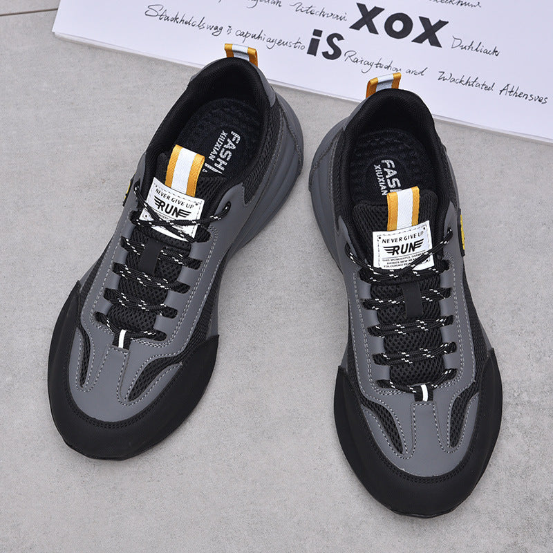 Mesh Cutout Shoes Comfortable Breathable Clunky Sneaker