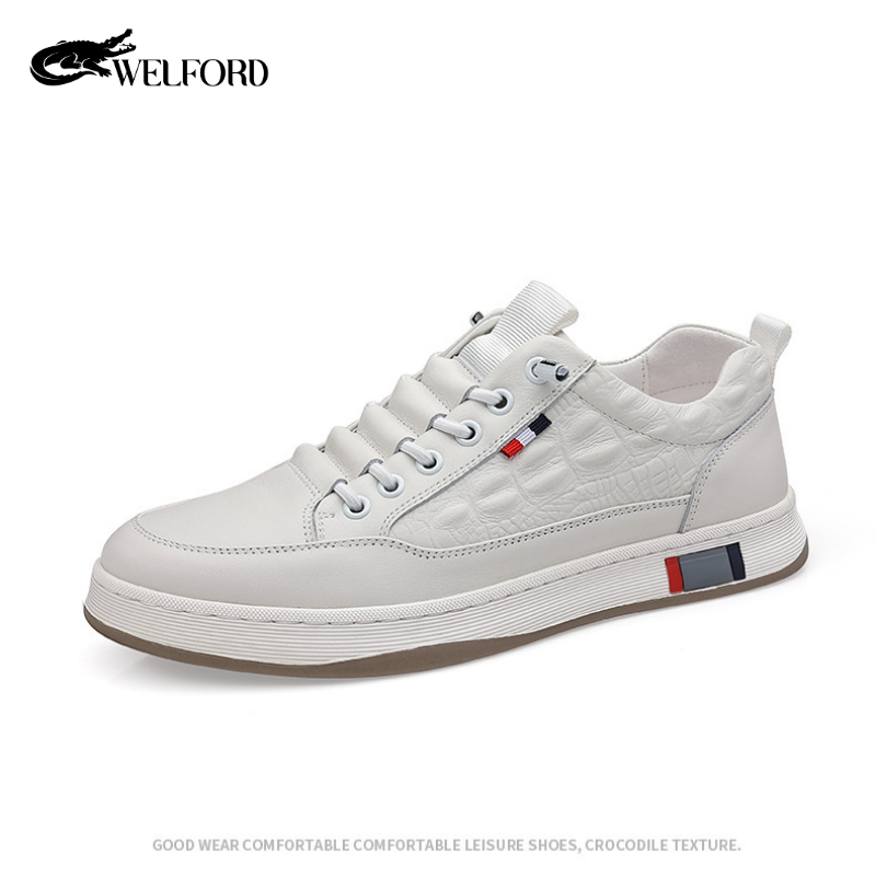 Italian Handmade Crocodile Pattern Leather Sneakers