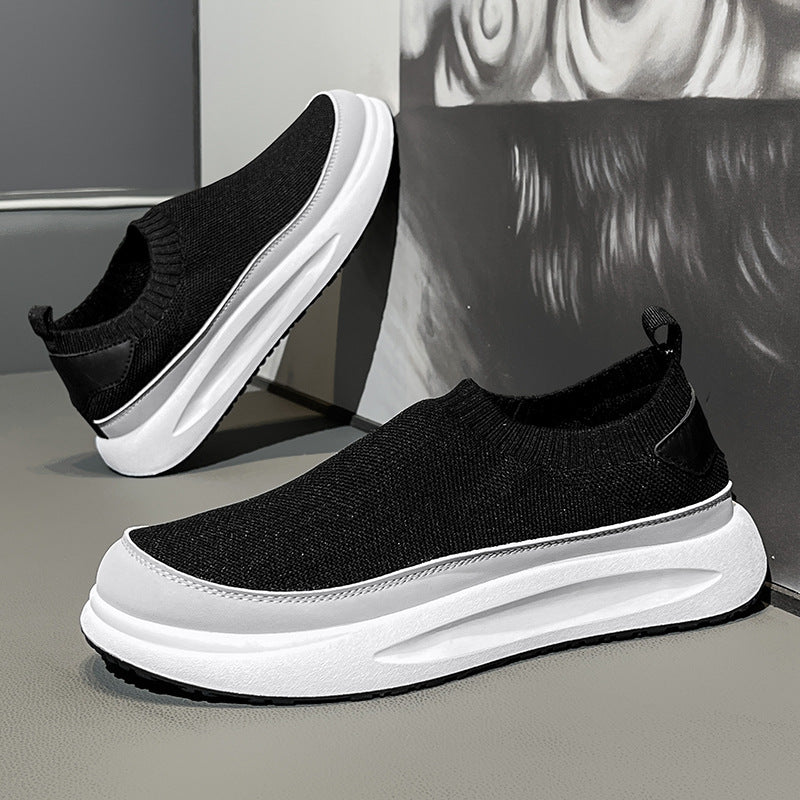 Men's Outdoor Flyknit Breathable Laceless Sneakers