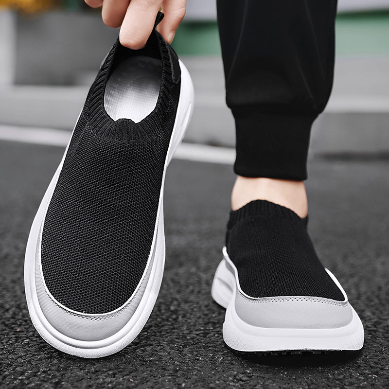Men's Outdoor Flyknit Breathable Laceless Sneakers