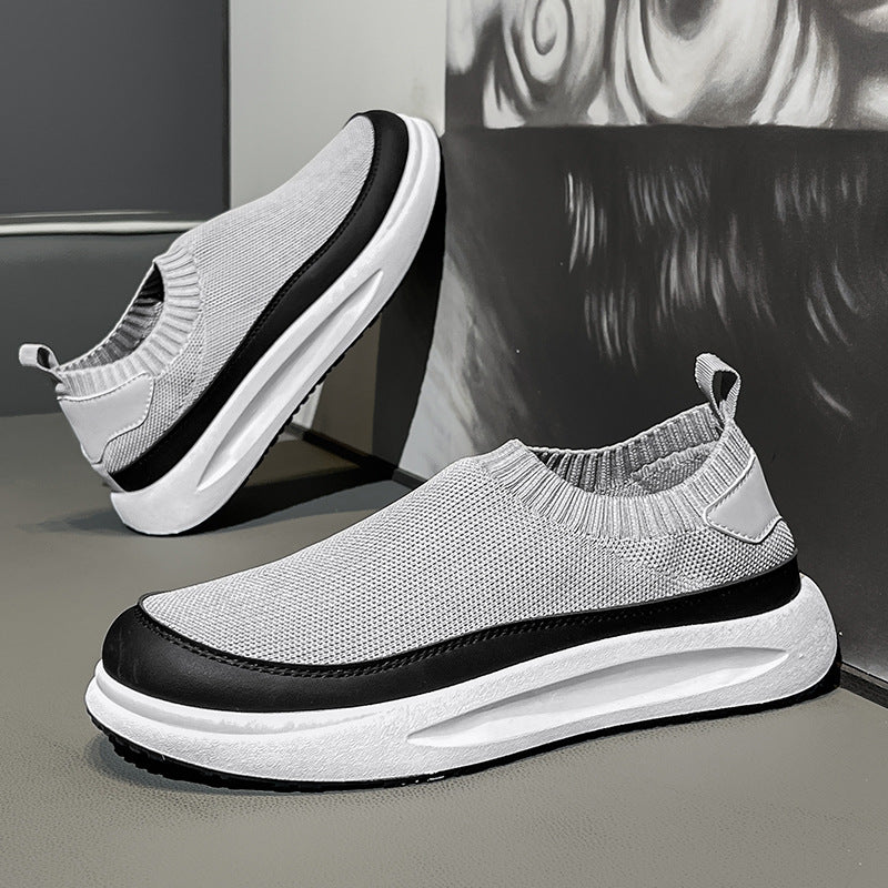 Men's Outdoor Flyknit Breathable Laceless Sneakers