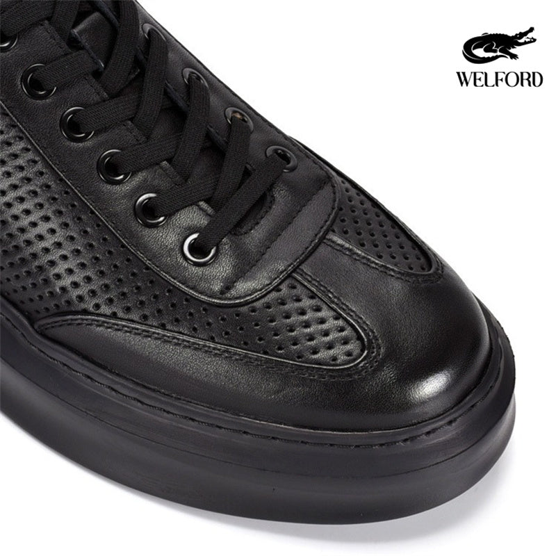 Italian Handmade Breathable Old Money Style Leather Sneakers