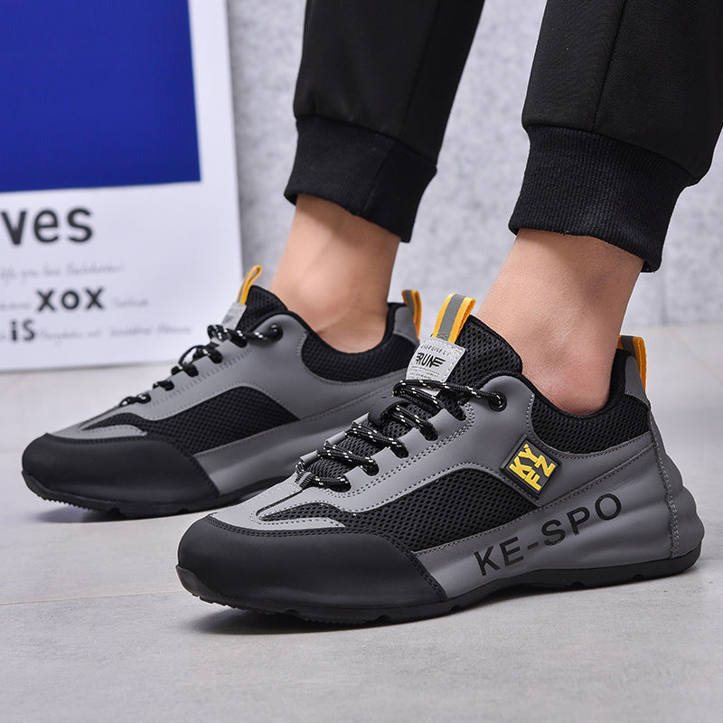 Mesh Cutout Shoes Comfortable Breathable Clunky Sneaker