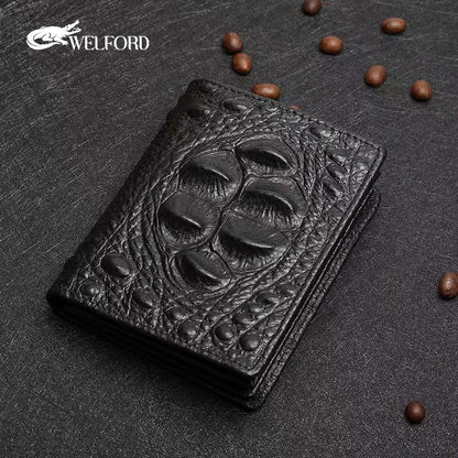 New Men's Genuine Leather Short Wallet