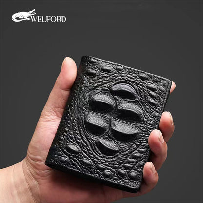 New Men's Genuine Leather Short Wallet