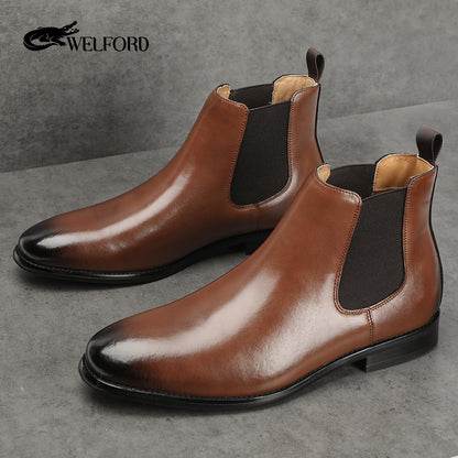 Men's genuine leather martin boots