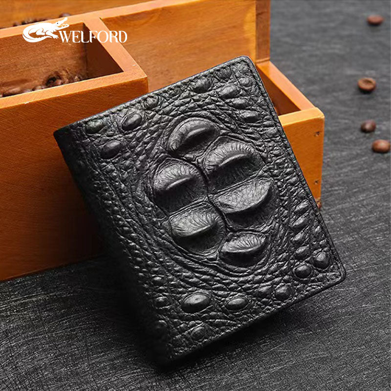 New Men's Genuine Leather Short Wallet