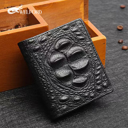 New Men's Genuine Leather Short Wallet