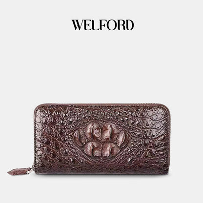 Men's crocodile patterned handbag wallet