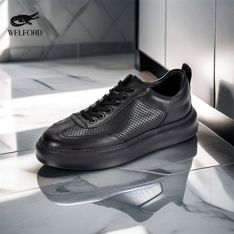 Italian Handmade Breathable Old Money Style Leather Sneakers