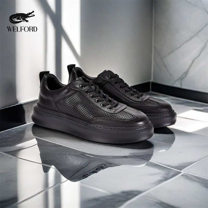 Italian Handmade Breathable Old Money Style Leather Sneakers