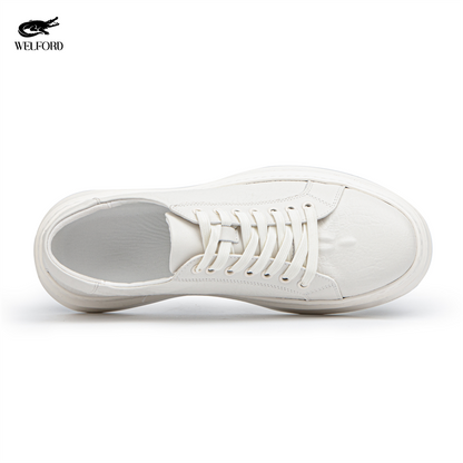 Italian Versatile Genuine Leather Crocodile Pattern Men's Sneakers