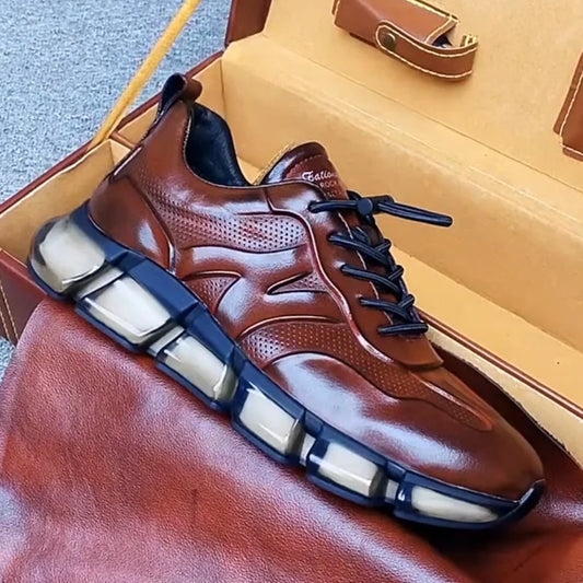 Milan handmade genuine leather men's shoes + high-end shoe box