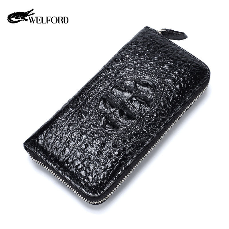 Men's crocodile patterned handbag wallet