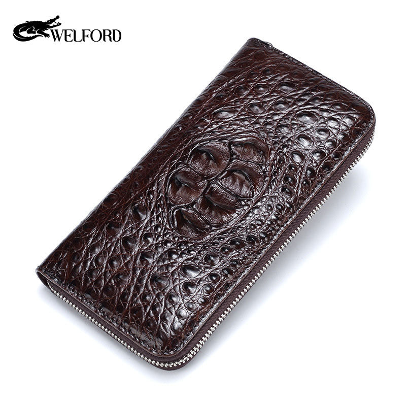 Men's crocodile patterned handbag wallet