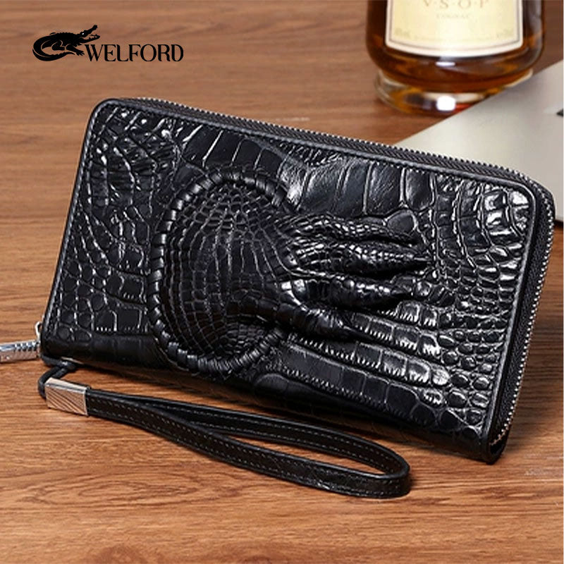 Men's new genuine leather crocodile claw wallet