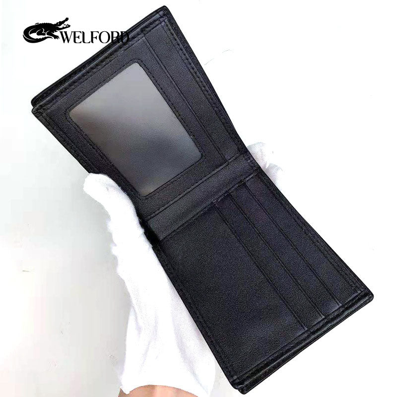 New men's business crocodile leather wallet