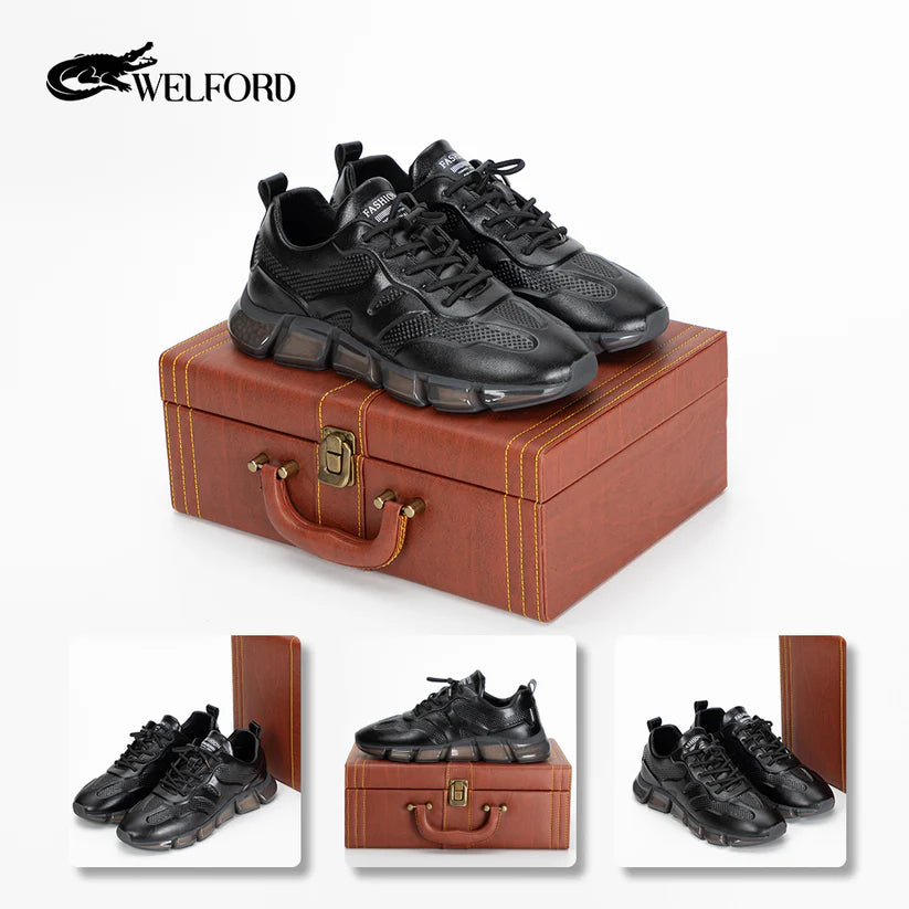 Milan handmade genuine leather men's shoes + high-end shoe box