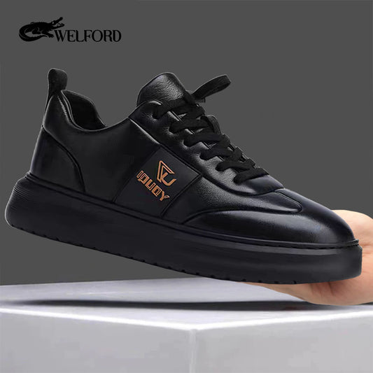 New style genuine leather thick sole high-end casual trendy shoes