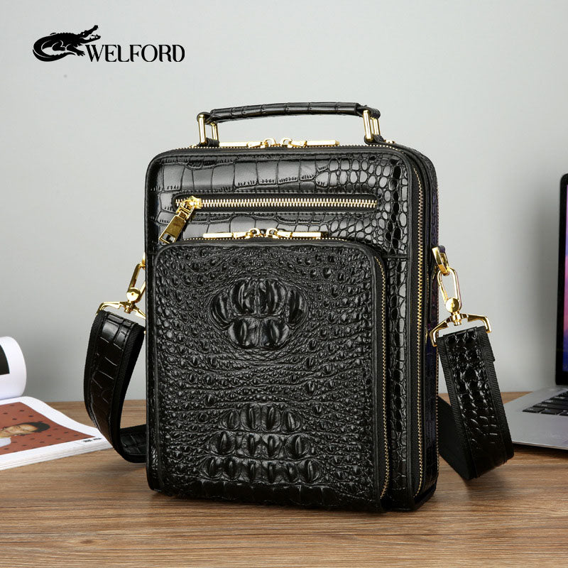 New Fashion Crocodile Pattern Handbag Casual Business Bag