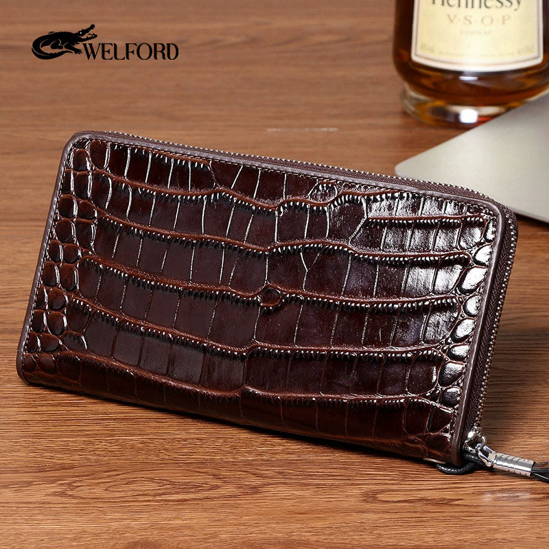 Men's new genuine leather crocodile claw wallet