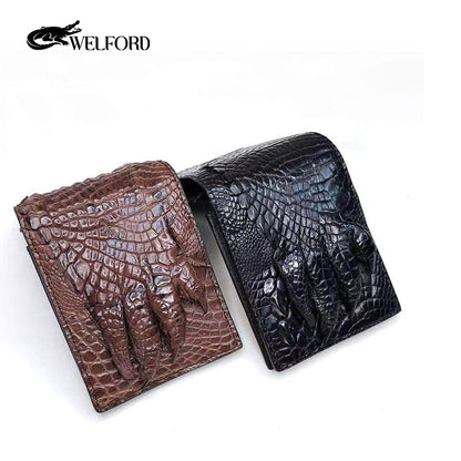 New men's business crocodile leather wallet