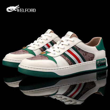 New style leather breathable casual sneakers