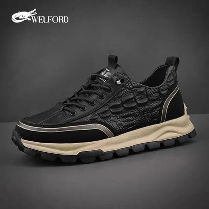 Men's Italian Leather Casual Alligator Shoes