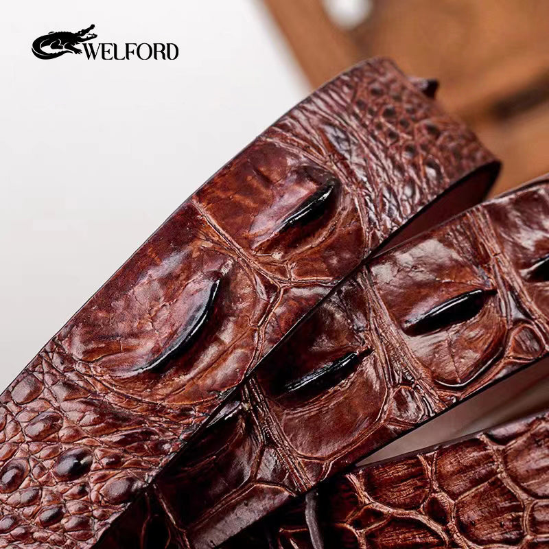 Belt men's crocodile pattern automatic buckle belt