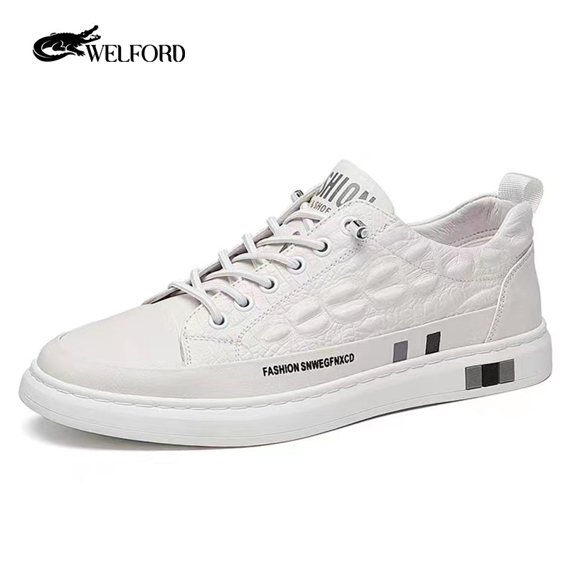 Crocodile pattern casual sports sneakers