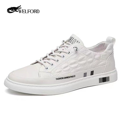 Crocodile pattern casual sports sneakers