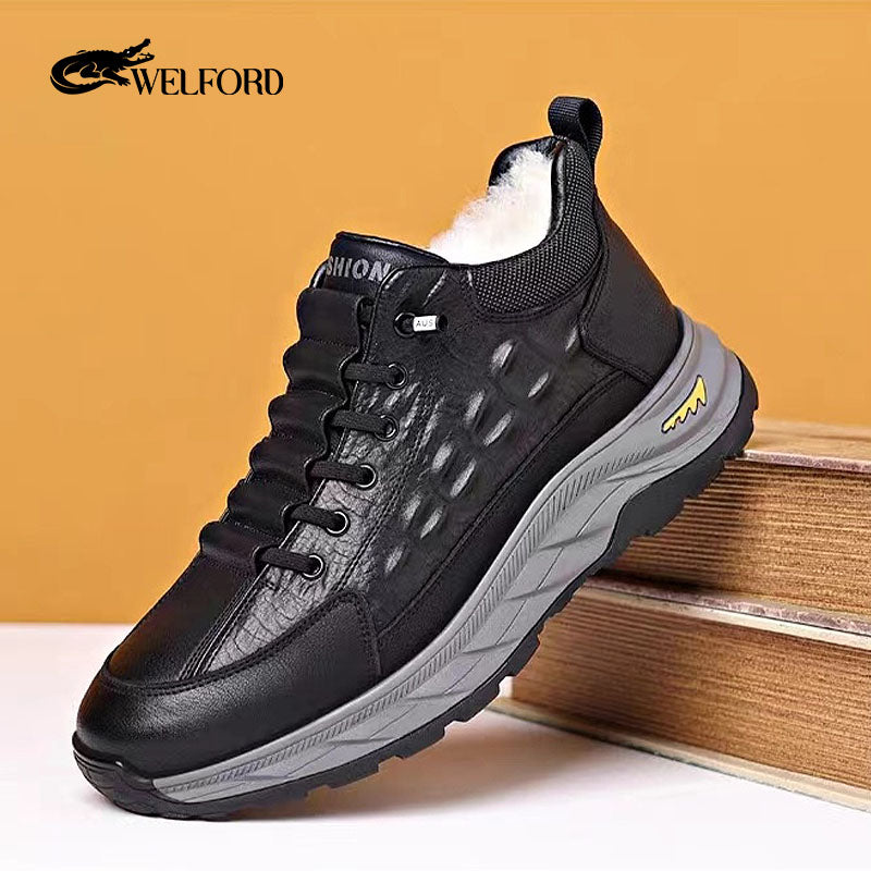 Men's crocodile pattern casual sneakers