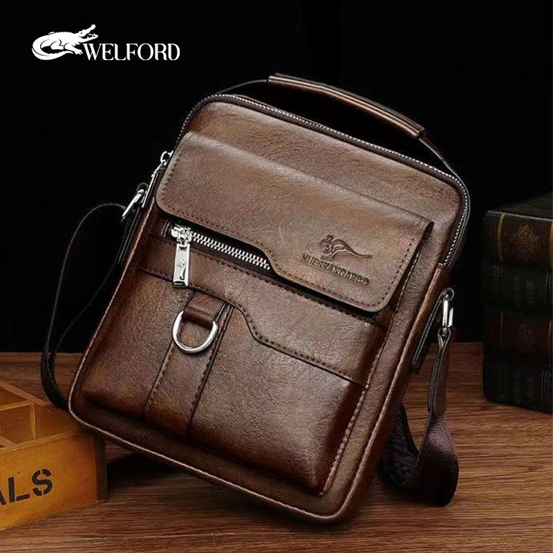 New Genuine Leather Texture Men's Business Handbag