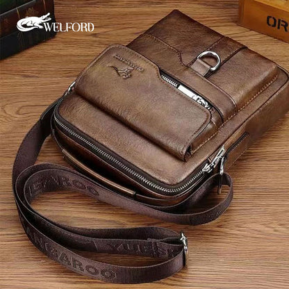 New Genuine Leather Texture Men's Business Handbag