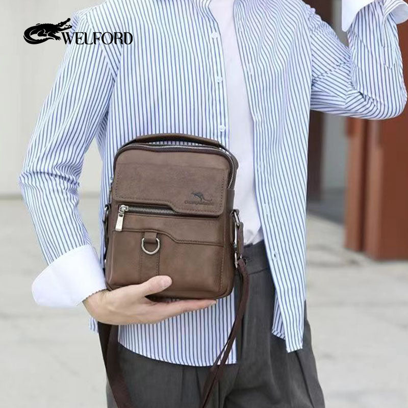 New Genuine Leather Texture Men's Business Handbag