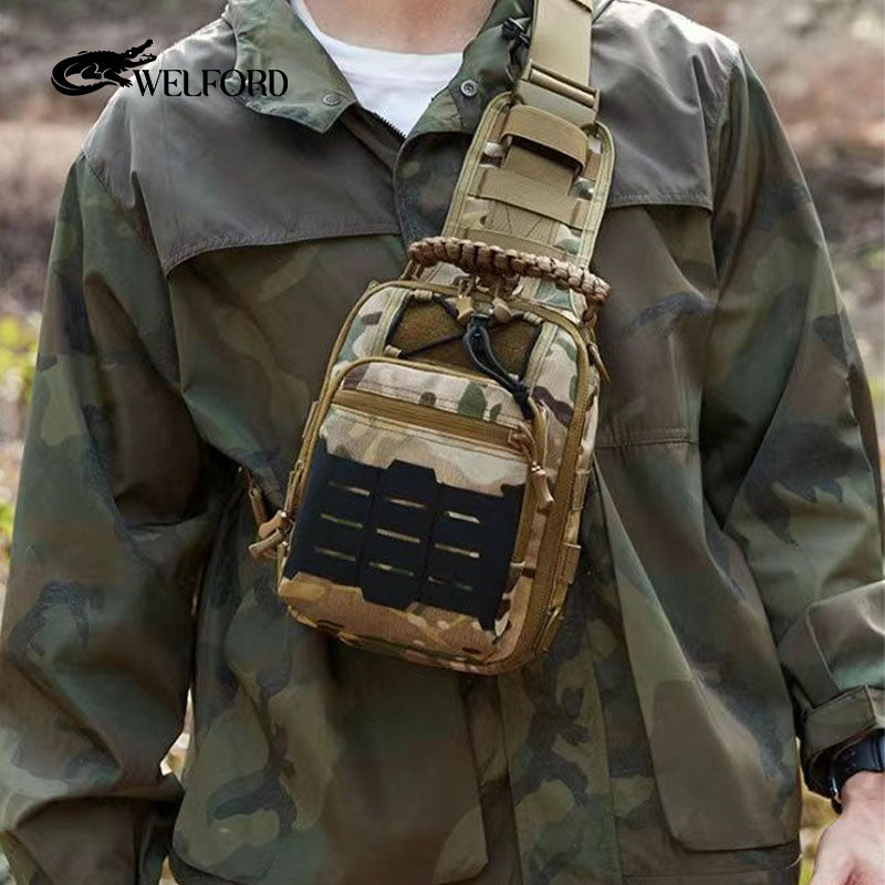 Men's outdoor multifunctional shoulder crossbody bag