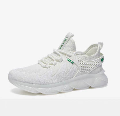 Breathable mesh soft sole fly knit casual mesh shoes