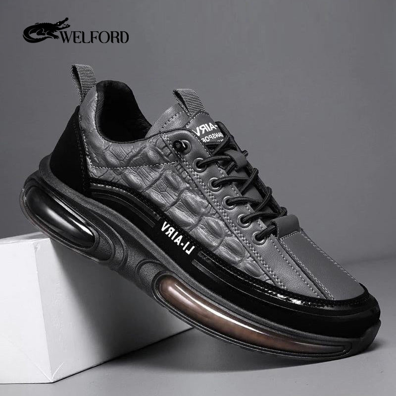 Trendy mesh air cushion sports and leisure crocodile shoes