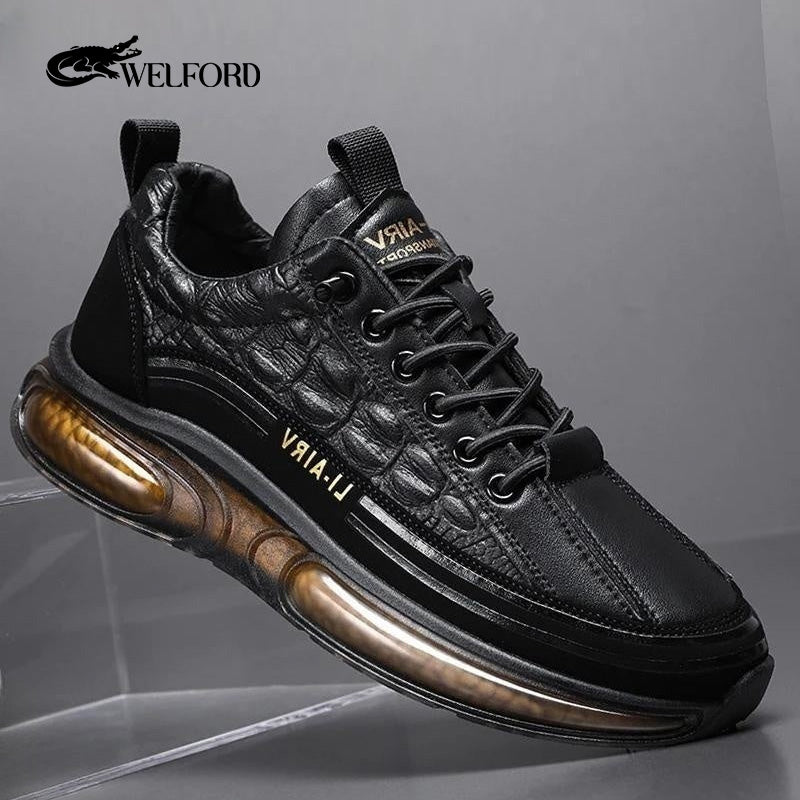 Trendy mesh air cushion sports and leisure crocodile shoes