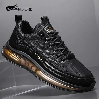 Trendy mesh air cushion sports and leisure crocodile shoes